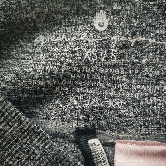 Spiritual Gangster Women's Love Sculpt Leggings - Heather Grey XS/S Seamless rib - Picture 7 of 9